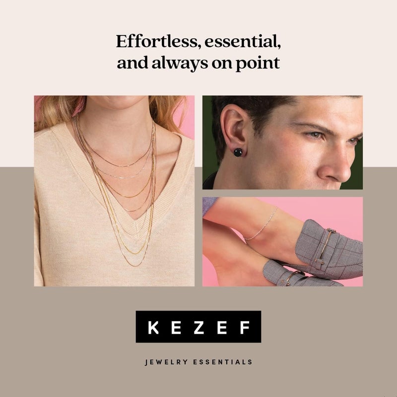 Kezef 14K Gold Filled Ball Stud Earrings for Women - Thick 14K Gold Layer, Hypoallergenic for Sensitive Ears, Round Studs | 4mm - Image 5